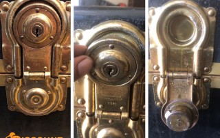 steamer trunk brass lock