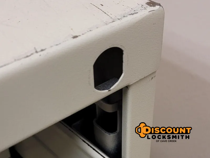 Broken file cabinet lock