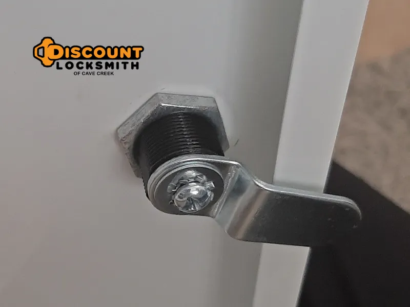 File cabinet lock being replaced